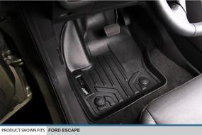 img 3 attached to 🚗 Black MAXLINER Floor Mats and Cargo Liner Set for 2013-2019 Ford Escape - 2 Rows