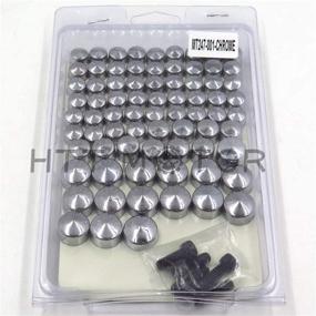 img 4 attached to 🔩 HTTMT MT247-001-CD Chrome Bolts Toppers Caps: Perfect Fit for 2007-2013 Harley FLT FLH Models