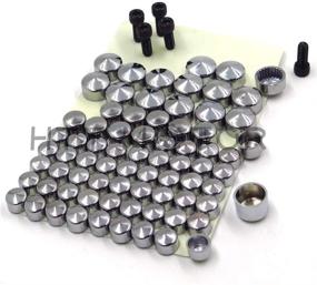 img 1 attached to 🔩 HTTMT MT247-001-CD Chrome Bolts Toppers Caps: Perfect Fit for 2007-2013 Harley FLT FLH Models