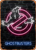 неоновые огни unidwod ghostbusters: ретро металлический табличка для домашнего бара, паба, гаража - 8 х 12 дюймов - уникальная идея подарка логотип