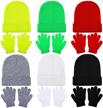 cooraby beanies stretchy fingers burgundy boys' accessories logo