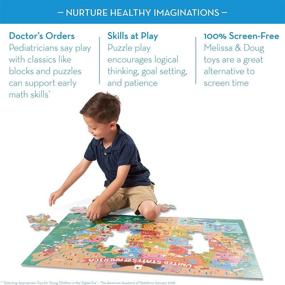 img 1 attached to Discover Endless Fun with the Melissa Doug Natural Giant Puzzle