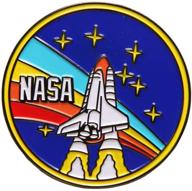 эмалированный значок "наса ретро ракета логотип