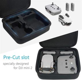 img 1 attached to DJI Mini 2 Carrying Case - Protective Hard Shell Travel Drone Bag for DJI Mini 2 Drone, Remote Controller, Battery, and Accessories