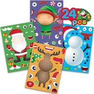 🎅 holiday fun unleashed: happy storm christmas stickers for kids - diy santa, snowman, and reindeer face stickers to amp up christmas party games, classroom activities, and xmas party favors logo