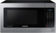 🍲 samsung mg11h2020ct countertop grill microwave, 1.1 cu. ft, black with mirror-like finish логотип