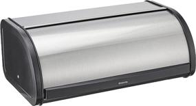 img 4 attached to Brabantia Large Roll Top Bread Box - Matt Steel Fingerprint Proof Finish