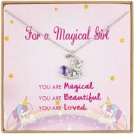 magical crystal unicorn necklaces for girls - ideal unicorn jewelry birthday gifts for magical girls, daughter, granddaughter, or niece, from mom, dad, or grandma logo