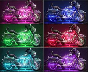 img 3 attached to NBWDY Multi Color Wireless Motorcycle Atmosphere Lights & Lighting Accessories