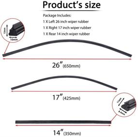 img 3 attached to 🚗 OTUAYAUTO Windshield Wiper Blade Refills - Compatible with Honda CR-V 2007-2011, Replace OEM: 76622STKA02, 76632SWAJ02, 76632S2K004