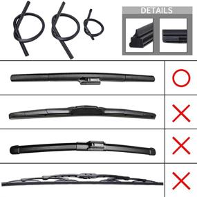img 2 attached to 🚗 OTUAYAUTO Windshield Wiper Blade Refills - Compatible with Honda CR-V 2007-2011, Replace OEM: 76622STKA02, 76632SWAJ02, 76632S2K004