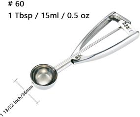 img 3 attached to Fayomir Small Stainless Steel Cookie Scoop - 1 Tablespoon/ 3 Teaspoons/ 15ml - Ideal for Ice Cream, Baking, Cupcakes, and Melon Balls