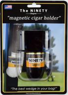 the ultimate premium & versatile magnetic cigar holder - the ninety degree wedge - white / black (made in the usa) logo