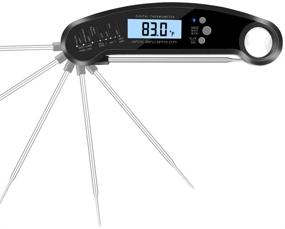 img 2 attached to 🌡️ Enhanced ToppKitchen Waterproof Digital Thermometer: Instant-Read Accuracy with Long Probe and Backlight for BBQ, Grilling, and More