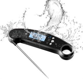 img 3 attached to 🌡️ Enhanced ToppKitchen Waterproof Digital Thermometer: Instant-Read Accuracy with Long Probe and Backlight for BBQ, Grilling, and More