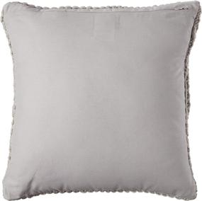 img 3 attached to Nautica Home Fairwater Collection Decorative Throw Pillow - Mediterranean-Inspired Design in Gray with Hidden Zipper and Easy Care