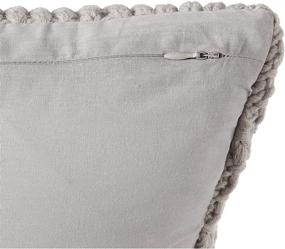 img 1 attached to Nautica Home Fairwater Collection Decorative Throw Pillow - Mediterranean-Inspired Design in Gray with Hidden Zipper and Easy Care