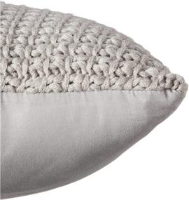 img 2 attached to Nautica Home Fairwater Collection Decorative Throw Pillow - Mediterranean-Inspired Design in Gray with Hidden Zipper and Easy Care