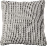 nautica home fairwater collection decorative throw pillow - mediterranean-inspired design in gray with hidden zipper and easy care logo