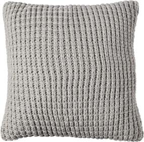 img 4 attached to Nautica Home Fairwater Collection Decorative Throw Pillow - Mediterranean-Inspired Design in Gray with Hidden Zipper and Easy Care