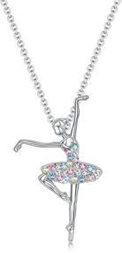 img 4 attached to Rainbow Dancer Ballet Necklace - Perfect Gift for Ballerinas, Women, Sisters, Moms, and Friends