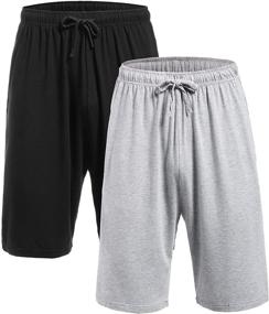 img 4 attached to 👕 Comfortable and Stylish Green Men's Clothing: Latuza Pajama Bottom Shorts