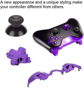 img 4 attached to Replacement Parts Repair Full Set ABXY Dpad Triggers Buttons Kits Controller Mod L1 R1 L2 R2 For Xbox One Elite XboxOne Elite (Purple)