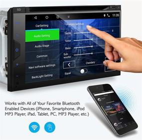 img 3 attached to 🚗 Pyle PLDAND697 - Double DIN Car Stereo Receiver System: Android Touch Screen LCD Monitor with Backup Camera, USB, Bluetooth, GPS Navigation, CD DVD Player, MP3 Playback, AM FM Radio, Remote