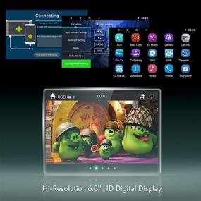 img 1 attached to 🚗 Pyle PLDAND697 - Double DIN Car Stereo Receiver System: Android Touch Screen LCD Monitor with Backup Camera, USB, Bluetooth, GPS Navigation, CD DVD Player, MP3 Playback, AM FM Radio, Remote