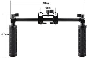 img 3 attached to 📸 Enhance Your Filming Experience with CAMVATE Handle Grips Front Handbar Clamp Mount - Designed for 15mm Rod Support System Shoulder Rig (Black)