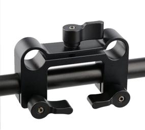 img 2 attached to 📸 Enhance Your Filming Experience with CAMVATE Handle Grips Front Handbar Clamp Mount - Designed for 15mm Rod Support System Shoulder Rig (Black)