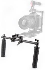 img 1 attached to 📸 Enhance Your Filming Experience with CAMVATE Handle Grips Front Handbar Clamp Mount - Designed for 15mm Rod Support System Shoulder Rig (Black)