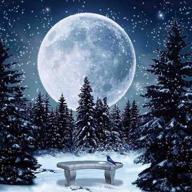 🌳 theshai 5d diamond painting moon: stunning snow landscape tree for home decor logo