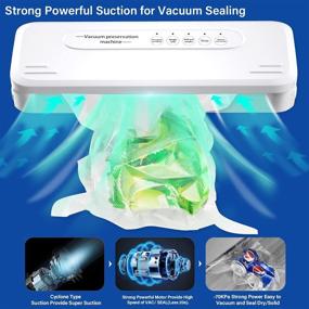 img 3 attached to 5-in-1 Vacuum Sealer Machine with Automatic Air Sealing System - Ideal for Vacuum Packing Oil, Dry, Wet, and Powder Food. Compact, Easy to Clean with Suction Hose