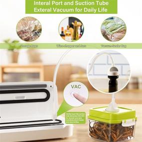 img 1 attached to 5-in-1 Vacuum Sealer Machine with Automatic Air Sealing System - Ideal for Vacuum Packing Oil, Dry, Wet, and Powder Food. Compact, Easy to Clean with Suction Hose