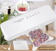 5-in-1 vacuum sealer machine with automatic air sealing system - ideal for vacuum packing oil, dry, wet, and powder food. compact, easy to clean with suction hose логотип