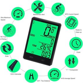 img 3 attached to Bike Computer Wireless: Waterproof Bicycle Speedometer and Odometer with Backlight LCD Display