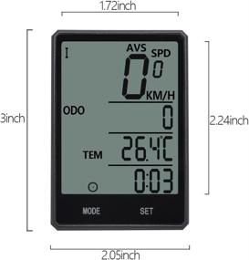 img 2 attached to Bike Computer Wireless: Waterproof Bicycle Speedometer and Odometer with Backlight LCD Display