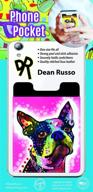 🐕 dean russo boston terrier phone pocket - self-adhesive smartphone wallet and card holder for enhanced convenience logo