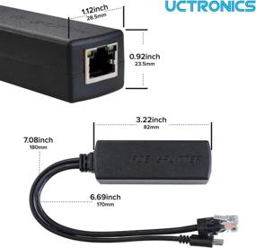 img 2 attached to UCTRONICS PoE Splitter USB-C 5V - Active PoE to USB-C Adapter: For Raspberry Pi 4, Google WiFi, Security Cameras, and More