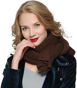 img 3 attached to Stylish ZORJAR Womens Fashion Gradient Pink Grey Scarves & Wraps: Trendy Women's Accessories