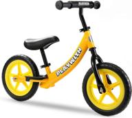 playwith balance bike for toddlers and kids - girl and boy 18 months to 5 years old - no pedal push bike with footrest - toddler bicycle scooter logo