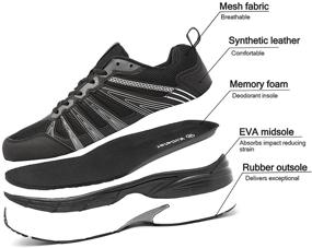 img 2 attached to Kitleler Athletic Running Sneakers Shoes - 661 Dark Men's Shoes: Enhance Your Performance!