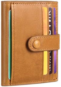 img 4 attached to Leather Wallets Holder Blocking Bifold Men's Accessories