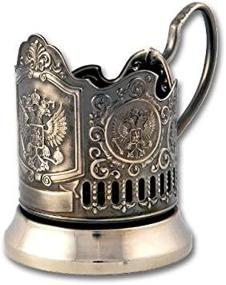 img 2 attached to 🍵 Kalchugino Metal Works Russian Imperial Coat of Arms Russian Tea Glass Holder/Russian Podstakannik for Hot or Cold Beverages