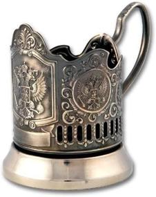 img 4 attached to 🍵 Kalchugino Metal Works Russian Imperial Coat of Arms Russian Tea Glass Holder/Russian Podstakannik for Hot or Cold Beverages