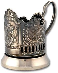 img 3 attached to 🍵 Kalchugino Metal Works Russian Imperial Coat of Arms Russian Tea Glass Holder/Russian Podstakannik for Hot or Cold Beverages