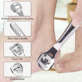 img 2 attached to 🦶 Professional Pedicure Foot Shaver Callus Remover Set - Casewin: Metal Scraper with 10 Blades, Hand Dry Dead Skin File & Stainless Razor Tools for Effective Heel Callous and Corn Removal