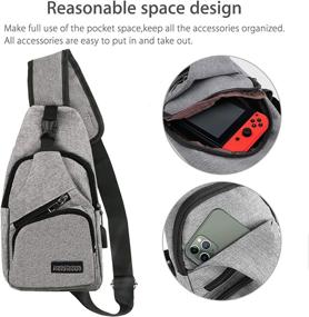 img 2 attached to Versatile EEEKit Backpack Crossbody Travel Bag: Organize & Charge Nintendo Switch Console, Joy-Cons and Accessories, with USB Charging Interface for Phone