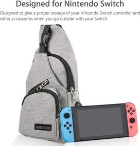 img 3 attached to Versatile EEEKit Backpack Crossbody Travel Bag: Organize & Charge Nintendo Switch Console, Joy-Cons and Accessories, with USB Charging Interface for Phone